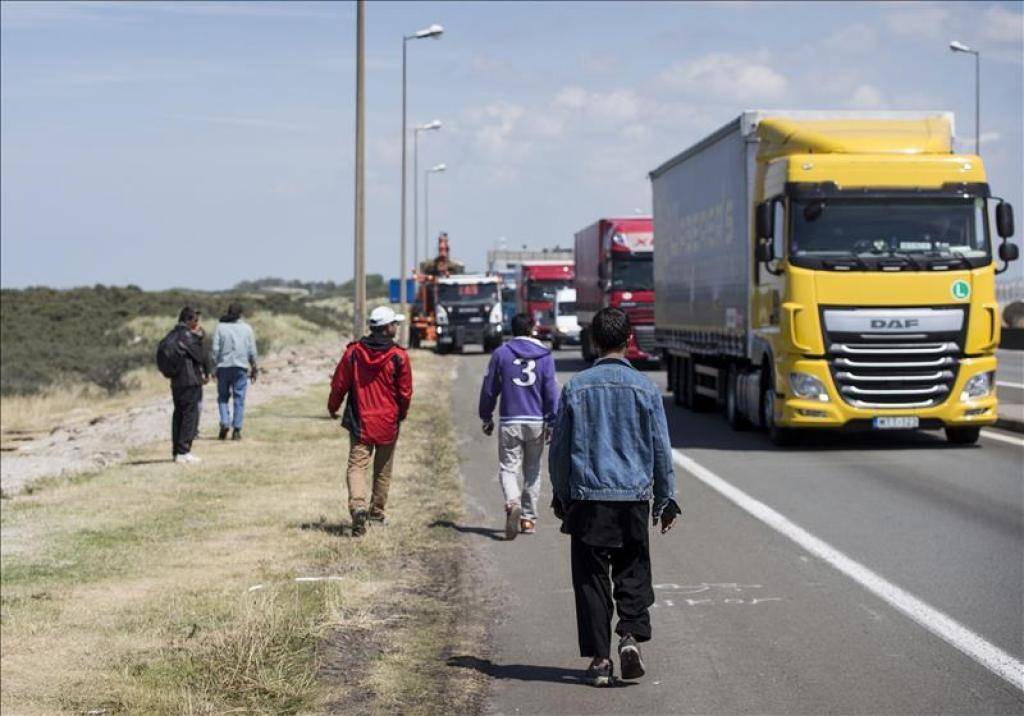 Imagen de inmigrantes en Calais