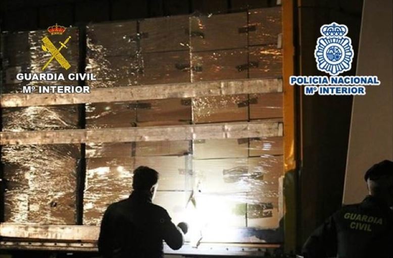 Imagen del camión interceptado