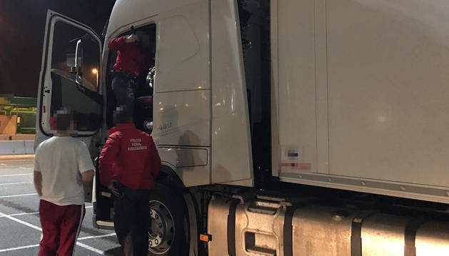 Imagen del camionero detenido