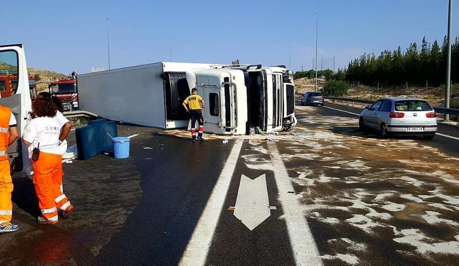 Imagen del accidente. Foto: JUAN CARLOS SOLER