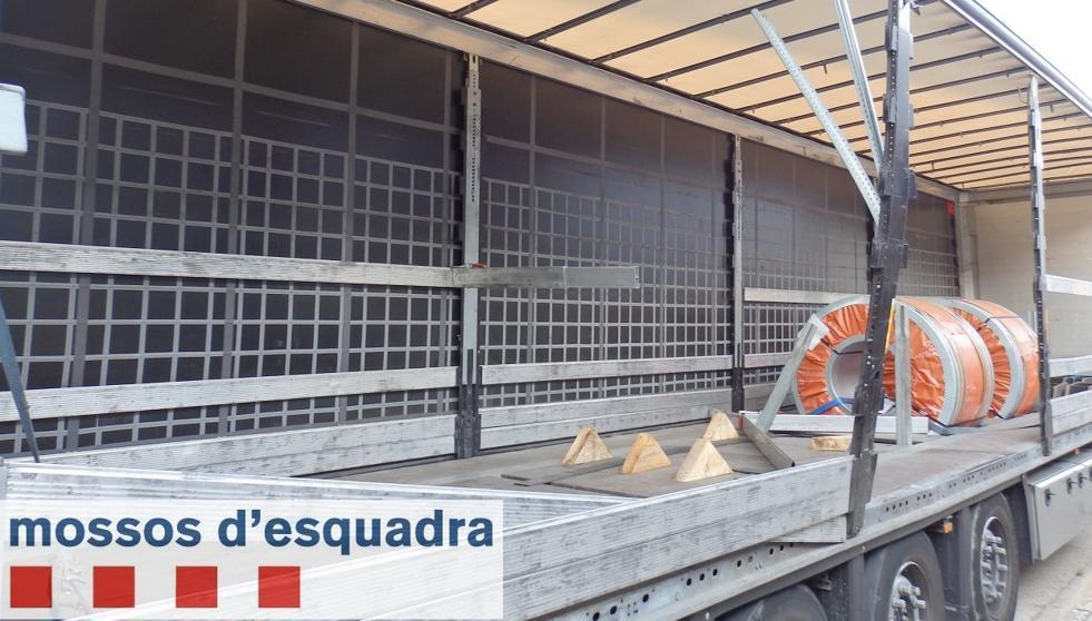 La carga del camión (Cedida por los Mossos / ACN)