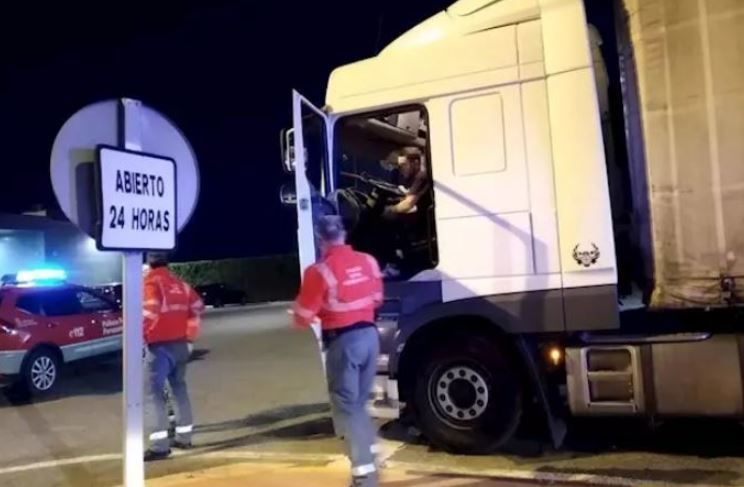 Imagen del camionero detenido por la Policía Foral