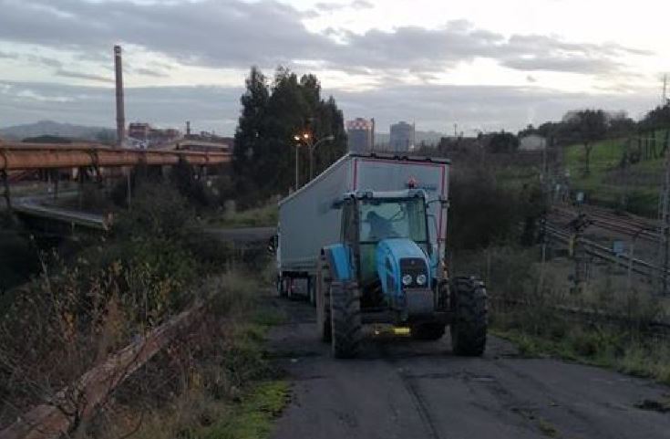 Imagen de la ayuda al camionero lituano