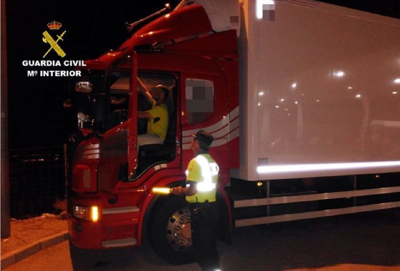Imagen del camionero interceptado