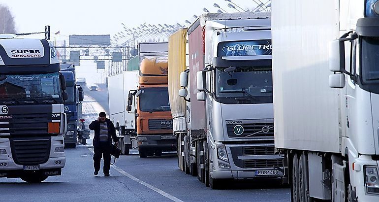 Camiones de la República Checa estacionados
