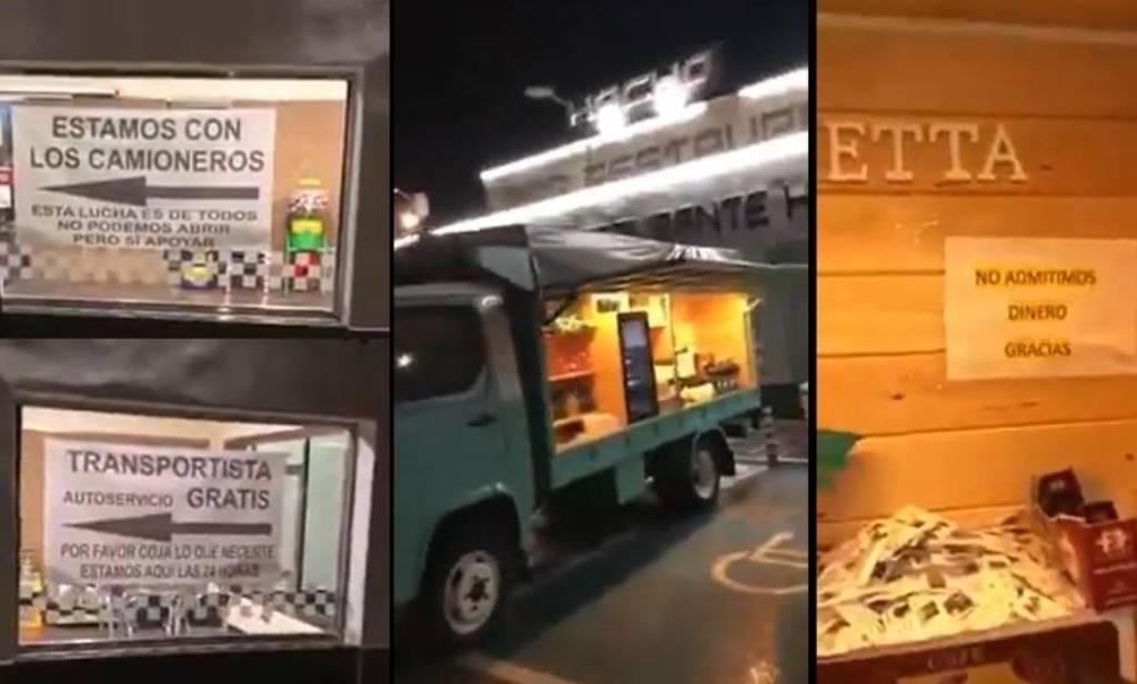 Imagen de carteles para camioneros en restaurantes