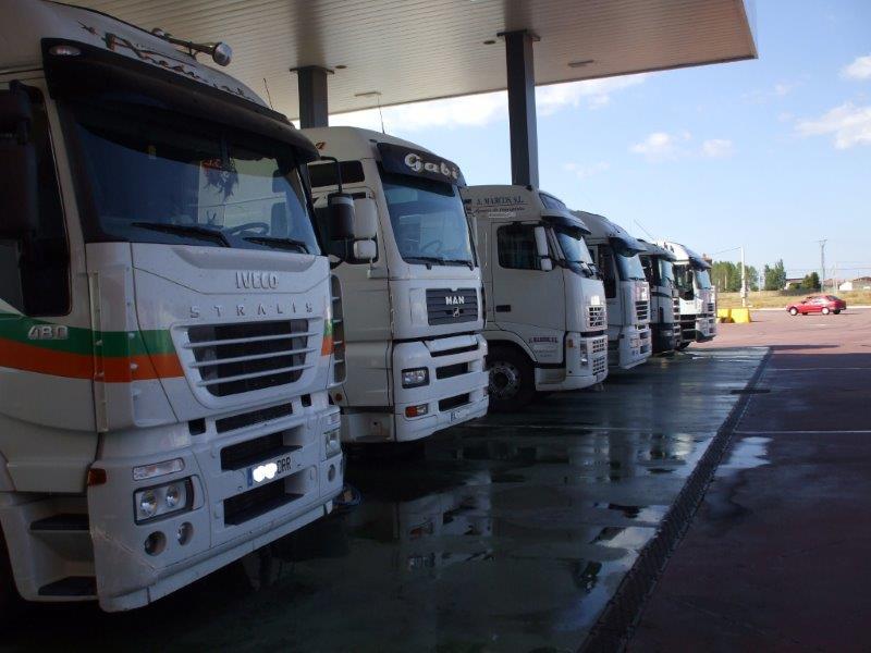 Camiones estacionados