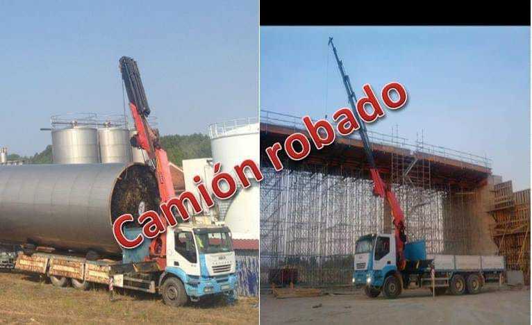 Imagen del camión robado,