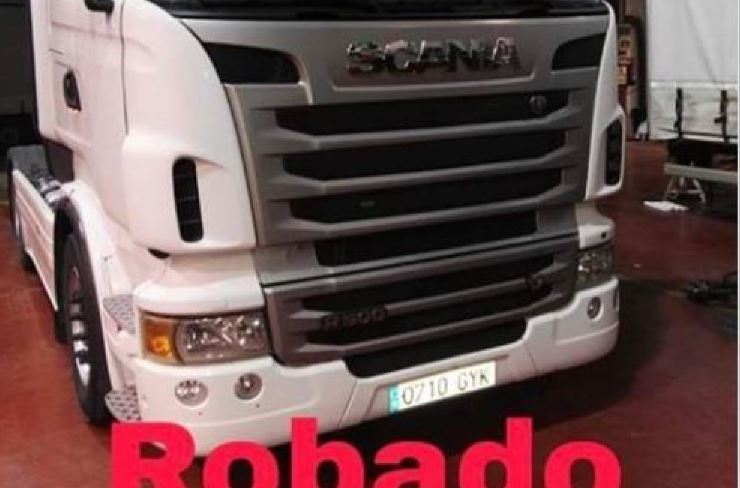 Imagen del camión robado