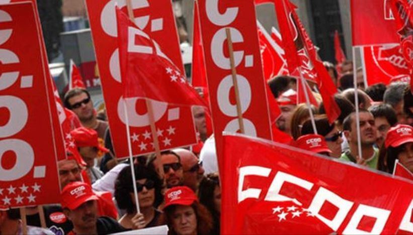 Manifestantes de CC.OO
