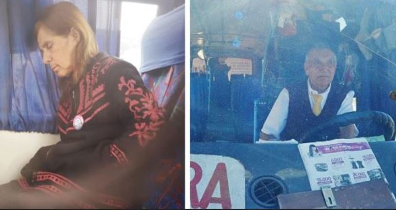 Imagen del chófer y su mujer