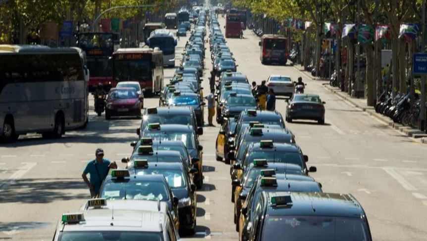Concentración de taxistas