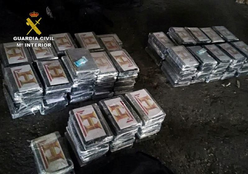Imagen de la cocaína interceptada dentro de un camión en Lorca