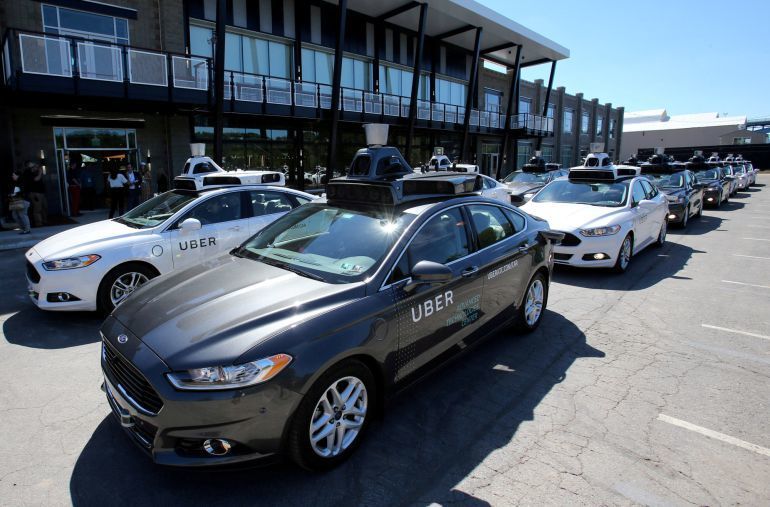 Un coche sin conductor de Uber