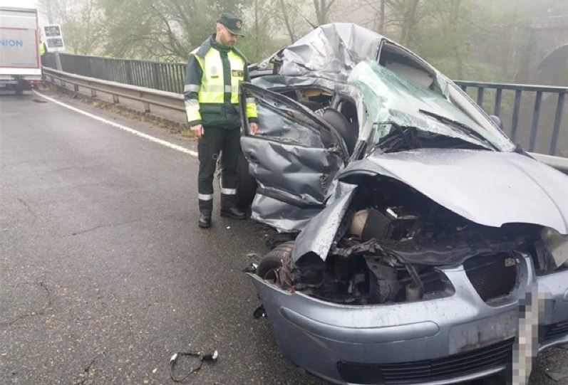 Imagen del vehículo siniestrado