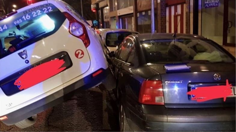 Estado en el que quedó el taxi
