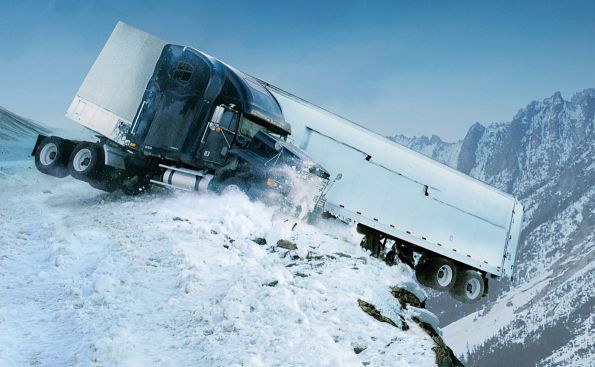 consejos, conducir, nieve, hielo, camiones, vehículos, pesados,