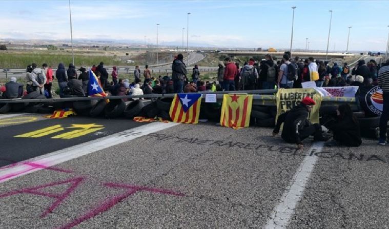 Corte de la A-2 en Soses