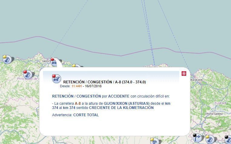 Lugar del accidente
