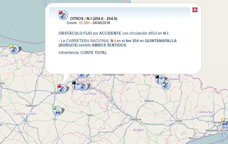 Lugar del accidente