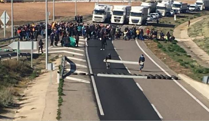 Cortes en la A-2 en Soses
