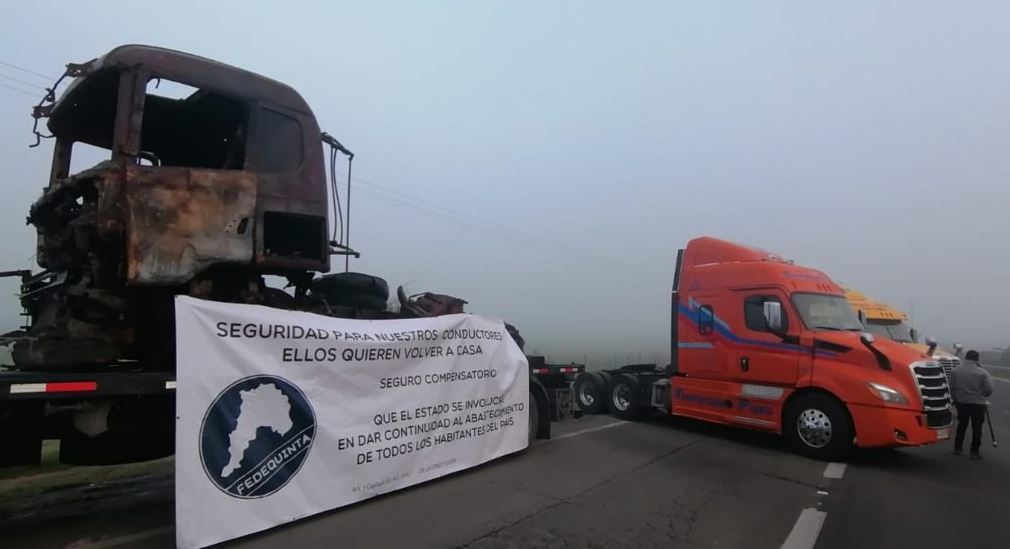 El corte del autopista 68 por los camioneros chilenos