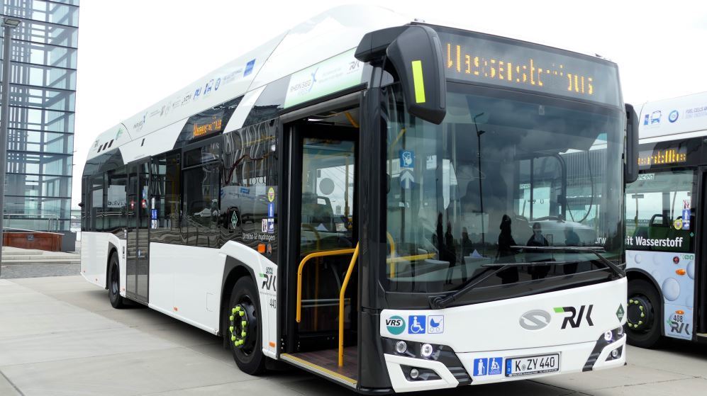 Imagen de un autobús Solaris de hidrógeno en Colonia