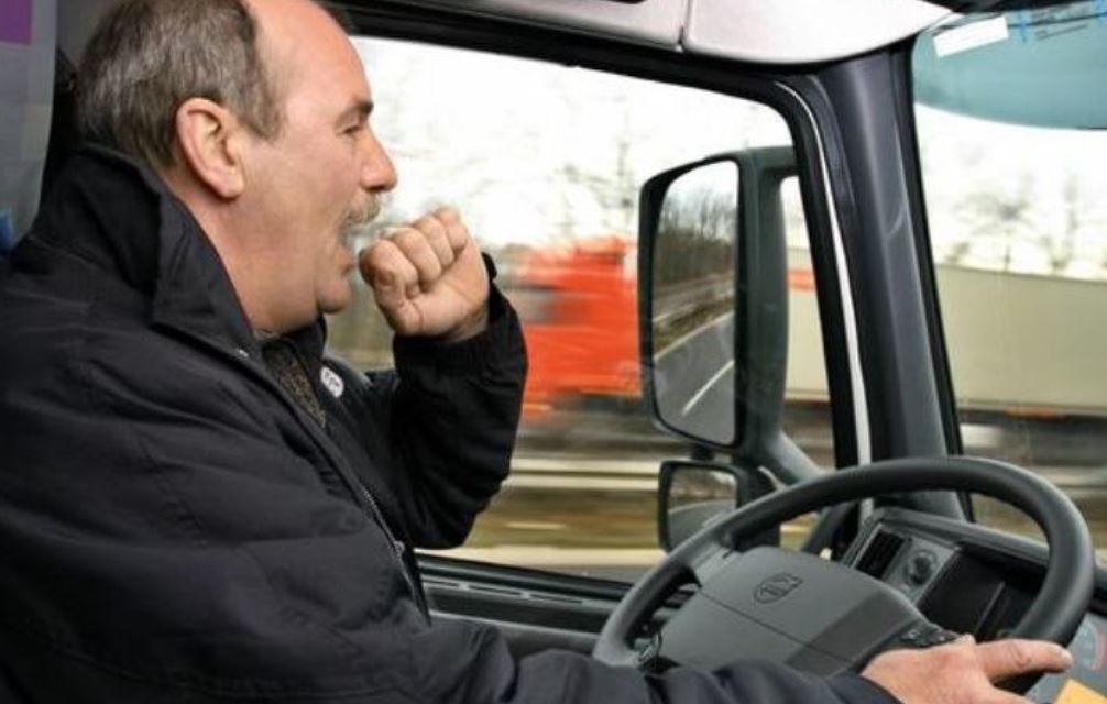 Imagen de un conductor con fatiga