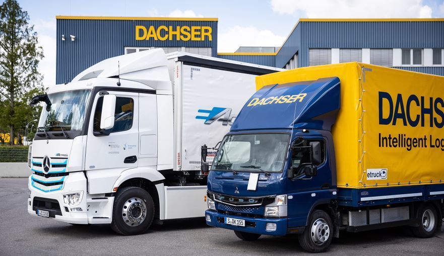 Camiones de la empresa Dachser