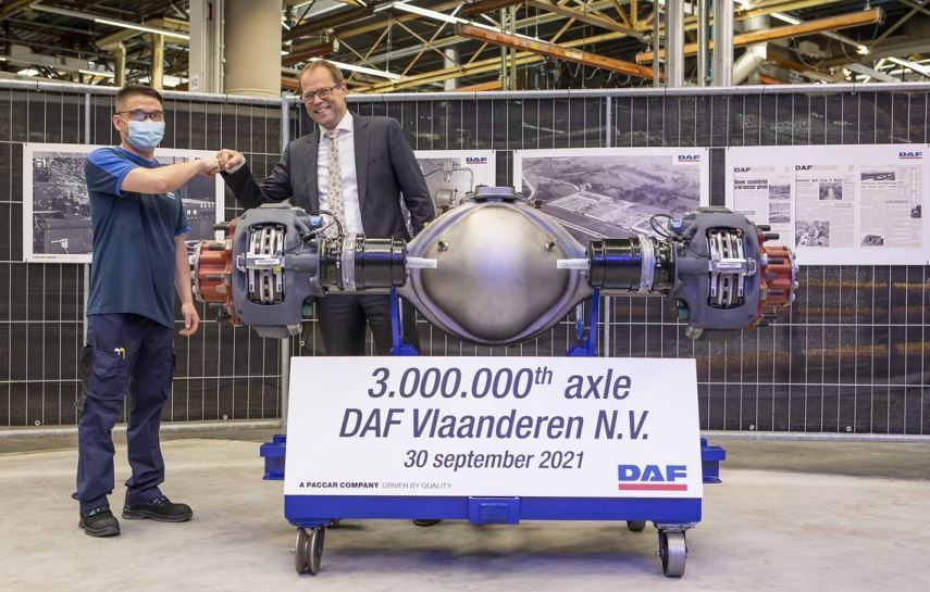 DAF Trucks Vlaanderen ha fabricado 3.000.000 de ejes en 50 años