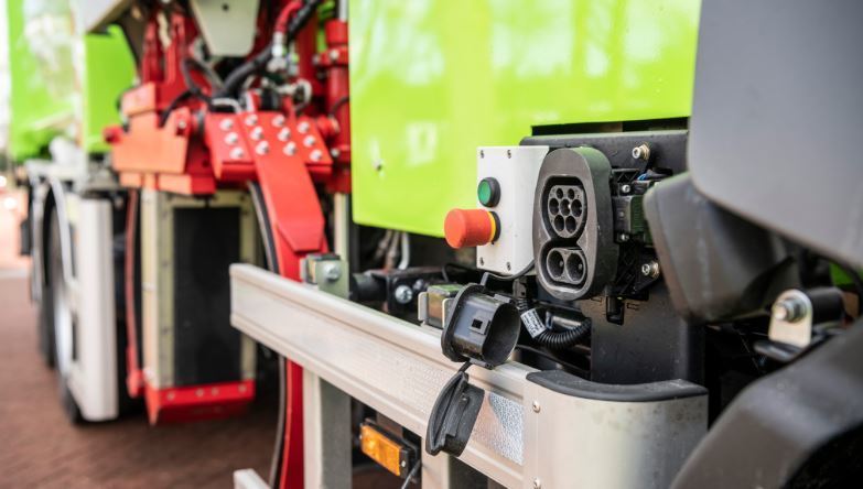 Imagen de la carga eléctrica del camión DAF CF