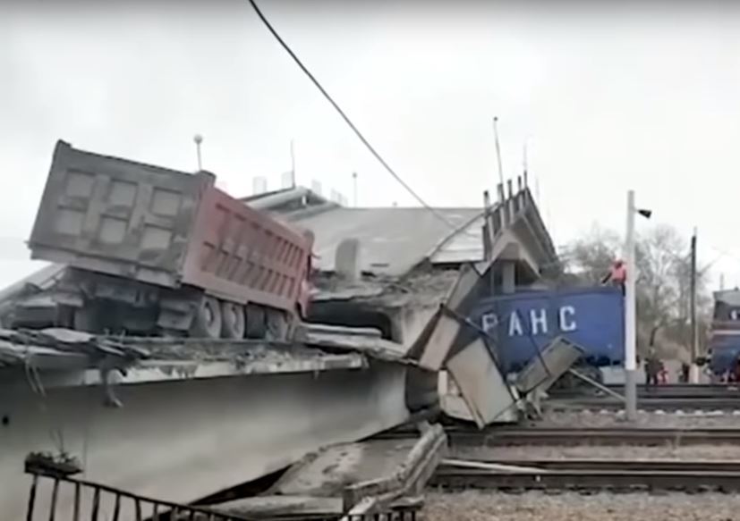 Imagen tras el derrumbe del puente