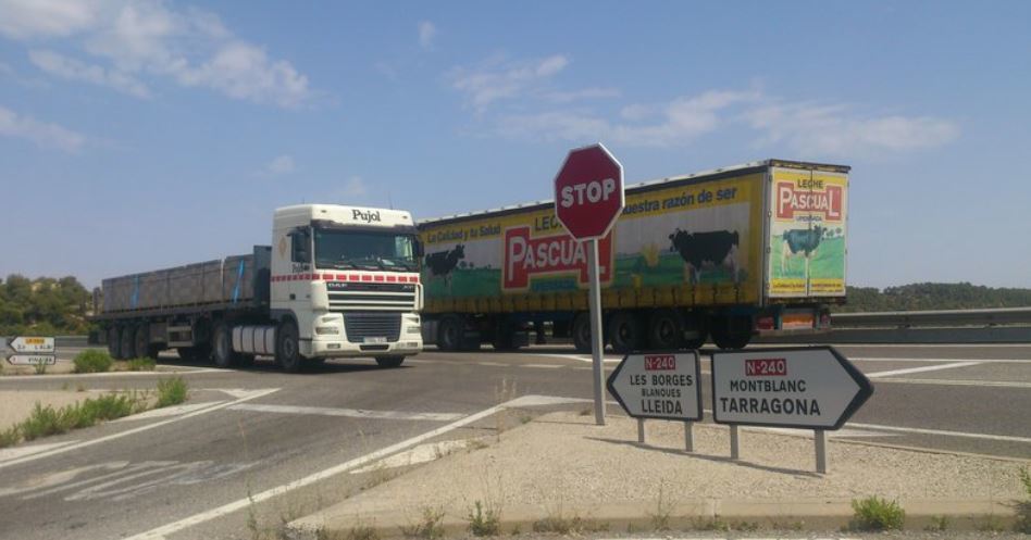 imagen de la N-240 en Borges Blanques