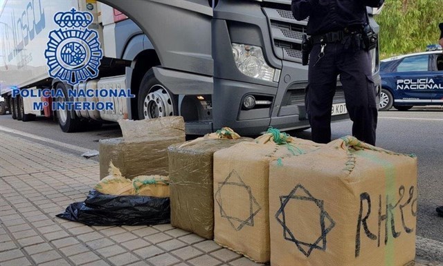 Imagen de la droga incautada por la policía nacional