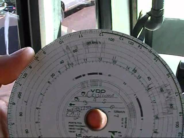 Imagen de un disco de tacógrafo