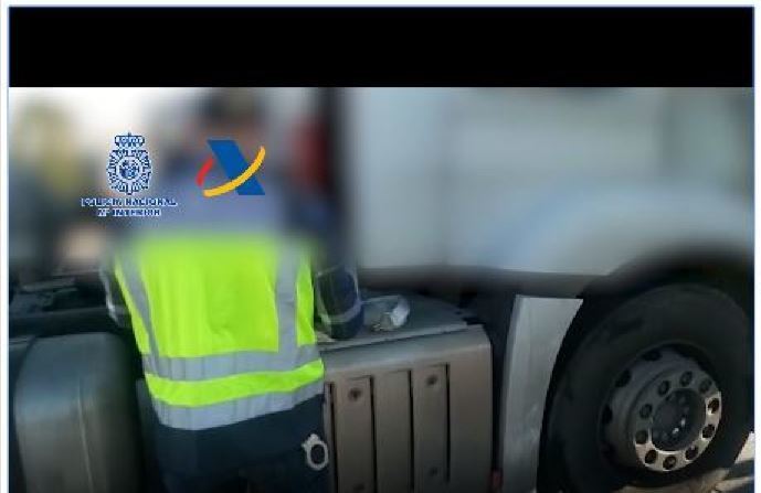 Imagen de la cabeza tractora intervenida