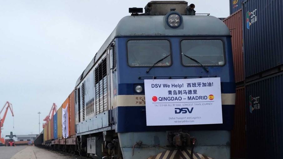 DSV mantiene 6 rutas ferroviarias entre España y China por tren por el colapso de los puertos chinos