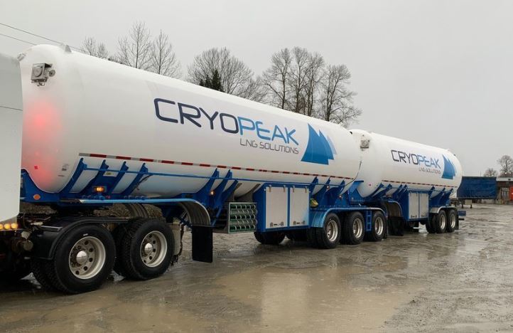 Imagen del camión tráiler Super B-train para GNL