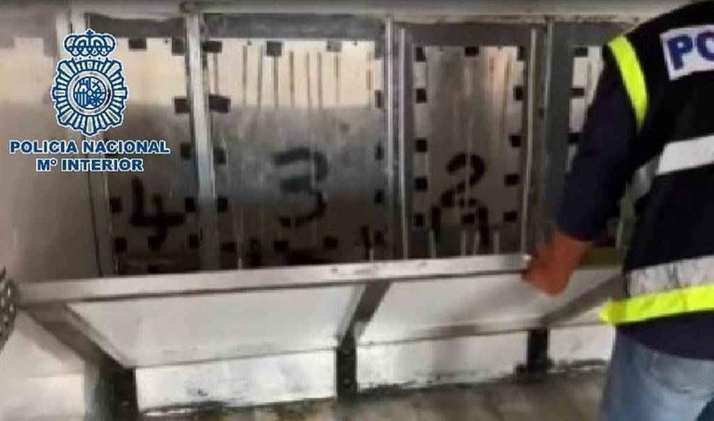 Imagen de uno de los camiones preparados para transportar la droga