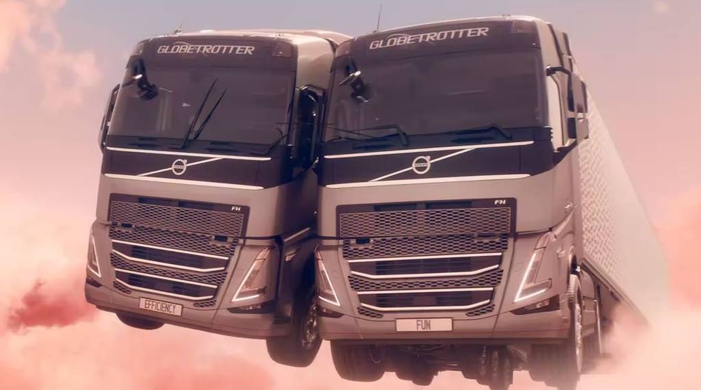 Imagen de Dos camiones Volvo se enamoran perdidamente en una nueva película