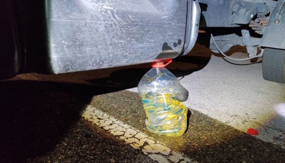 Imagen del robo de gasóleo de los depósitos