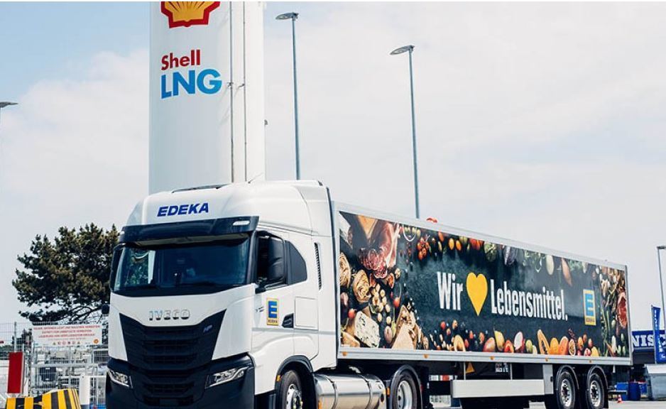 Imagen de uno de los camiones Iveco a bio GNL