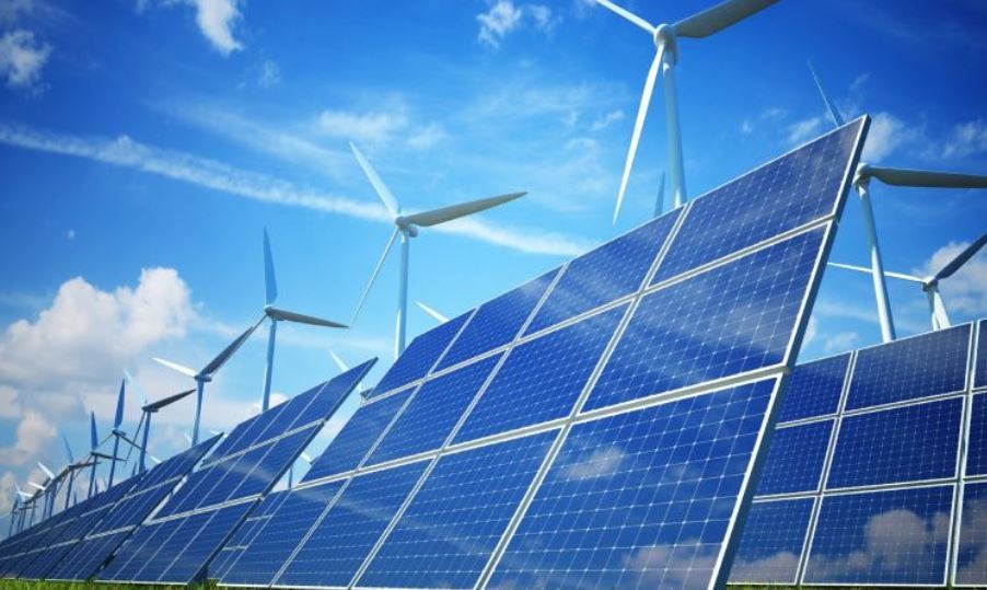 Imagen de energías limpias, solar y eólica para EE.UU. y Canadá