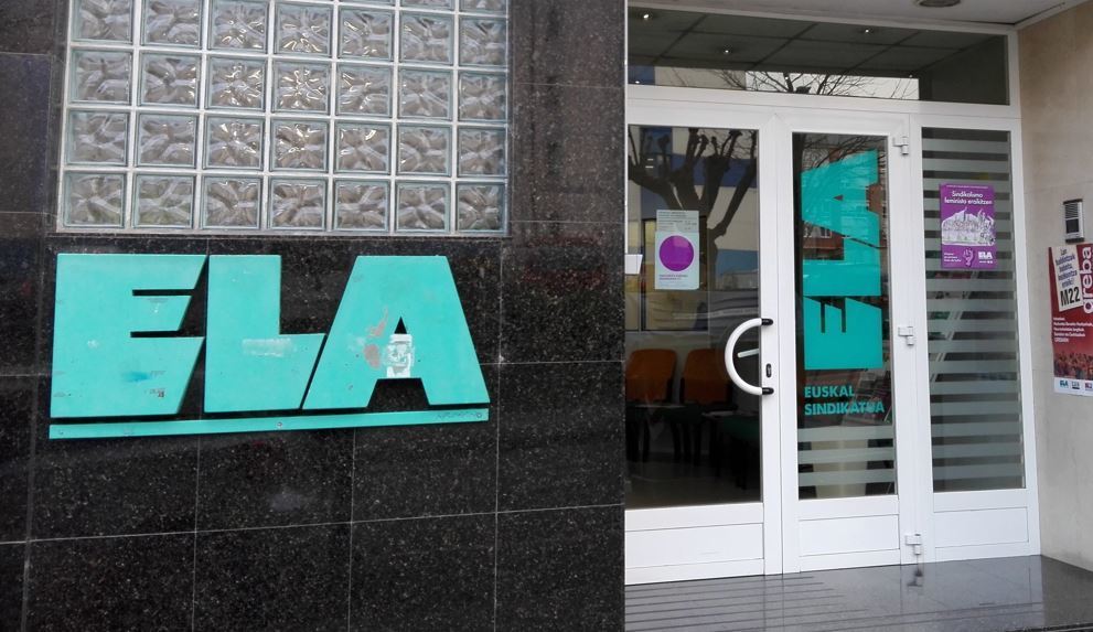 Imagen de la sede del sindicato ELA que firmó más convenios el pasado año
