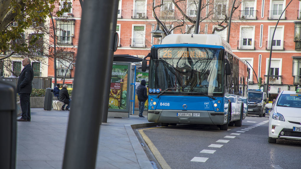 Imagen de un autobús urbano de Madrid