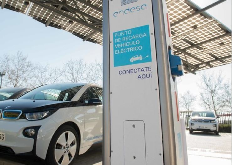 Imagen de un punto de recarga de Endesa