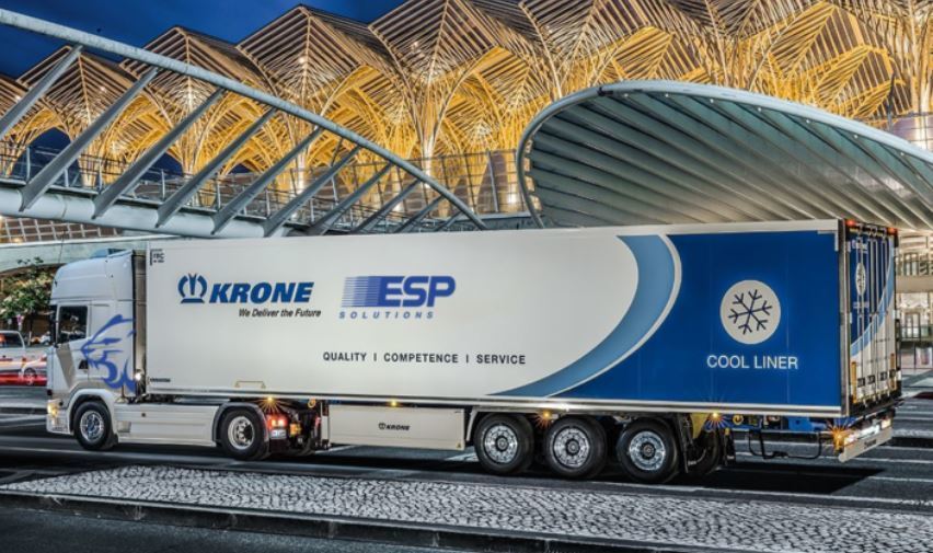 Camion de ESP con remolque frigorífico Krone