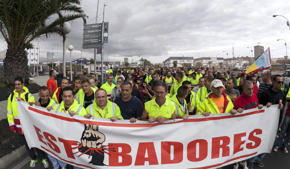 Manifestación de estibadores