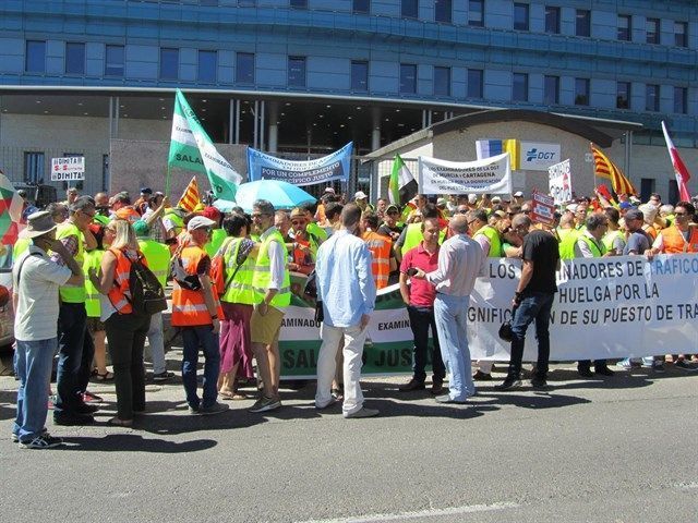 Imagen de la última huelga de examinadores de tráfico