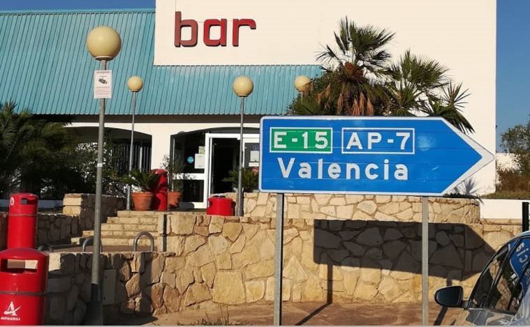 Imagen de un área de servicio en la AP-7